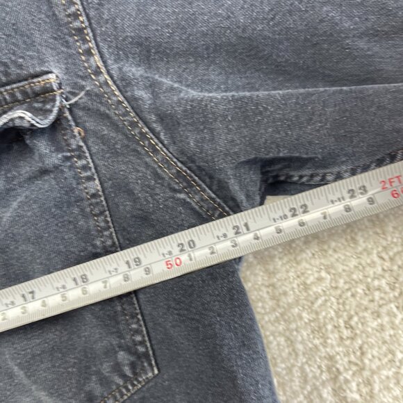 VTG Denim Shirt Jacket Men's S Western Style Dark Blue Jean Vintage Pearl Snap - Picture 9 of 15